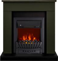 Электрокамин Bergen с очагом Aspen Black от Royal Flame, темная олива