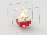 Биокамин настольный Токио красный Lux fire
