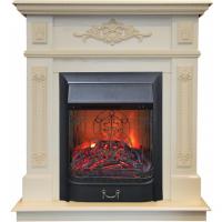 Электрокамин Lilian WT с очагом от RealFlame Majestic Lux Bl, жемчуг