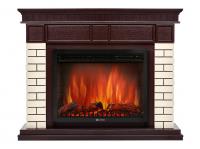 Электрокамин Bricks с очагом Electrolux EFP/P - 3020LS, кирпич бежевый и шпон темный дуб