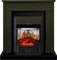 Электрокамин Bergen с очагом Majestic FX M Black от Royal Flame, темная олива
