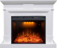 Электрокамин Coventry с очагом Emerald 28 Royal Flame, белый