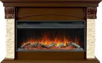 Электрокамин Dublin V42 SFT с очагом Royal Flame Vision 42 LOG LED, темный дуб и сланец