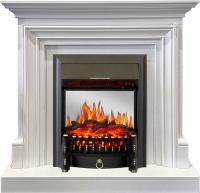 Электрокамин Bradford очагом Fobos FX M Black Royal Flame, белый