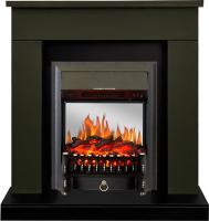 Электрокамин Bergen с очагом Fobos FX M Black от Royal Flame, темная олива