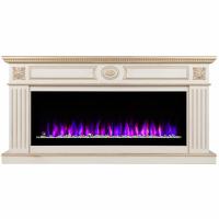 Электрокамин Siena с очагом от RealFlame Saphir 50, белый дуб с патиной