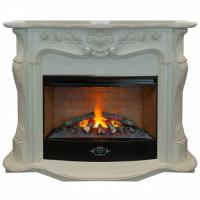 Электрокамин Ellada 33 WT с очагом от RealFlame 3D Firestar 33, белый дуб с патиной