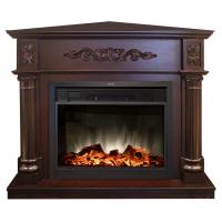 Электрокамин Silvia Corner 26 AO с очагом от RealFlame Moonblaze LUX S BL, темный дуб