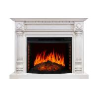 Электрокамин Edinburg с очагом Dioramic 33 LED FX от Royal Flame, слоновая кость с патиной