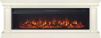 Электрокамин Geneva 60 с очагом от Royal Flame Vision 60 LOG LED, слоновая кость
