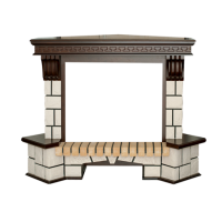 Портал Stone Corner угловой под очаги Real Flame 26, античный дуб