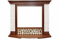 Портал Country под широкие очаги Dimplex и Royal Flame, орех и сланец белый