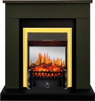 Электрокамин Bergen с очагом Fobos FX M Brass от Royal Flame, темная олива