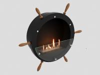 Настенный биокамин Капитан 500 черный Lux Fire