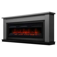 Электрокамин Canto Long с очагом от Electrolux Infinity EFP/P-1600ULS, графит с черным