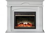Электрокамин Mirra 26 WT с очагом от RealFlame Moonblaze Lux, белый
