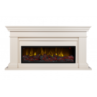 Электрокамин Ontario с очагом от RealFlame Beverly 1000, белый