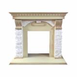 Портал Dublin арочный под классические очаги Royal Flame, слоновая кость с патиной