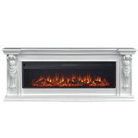 Электрокамин Sparta 60 с очагом от Royal Flame Vision 60 LOG, белый
