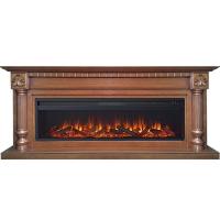 Электрокамин Edinburg 60 с очагом от Royal Flame Vision 60 LOG, темный орех