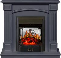 Электрокамин Boston с очагом Majestic FX M Black от Royal Flame, серый графит