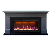Электрокамин California с очагом Crystal 36 RF Royal Flame, серый графит