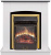 Электрокамин Barcelona очагом Majestic FX M Brass Royal Flame, белый с черным