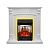 Электрокамин угловой Sorrento с очагом Majestic FX M Brass Royal Flame, белый дуб