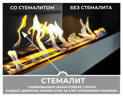 Биокамин Standart 480 для встраивания в портал со стемалитом ZeFire