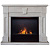 Электрокамин Kellie 26 WT с очагом от RealFlame 3D Cassette 630 Black Panel, белый камень
