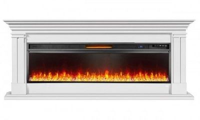 Электрокамин Lyon 60 с очагом от Royal Flame Vision 60, белый 