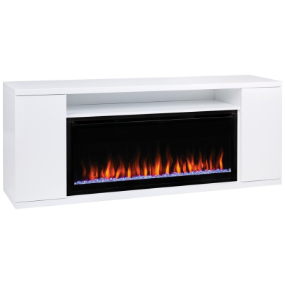 Электрокамин Bergen с очагом от RealFlame Saphir 42, белый