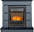 Электрокамин Modern с очагом Aspen Black от Royal Flame, серый графит