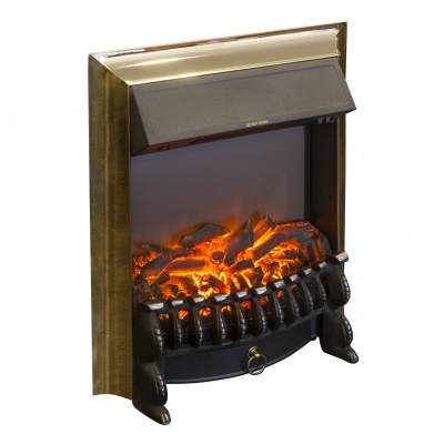 Электрический очаг Fobos Lux Brass Real Flame
