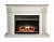 Электрокамин Imperia 26 WT с очагом от RealFlame Moonblaze Lux Bl/Br, белый дуб с золотой патиной