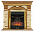 Электрокамин Dublin с очагом Royal Flame Majestic Brass FX, дуб и сланец 