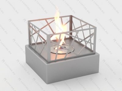  Биокамин настольный "Пикник" S серебро