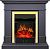 Электрокамин California SFT с очагом Majestic FX Brass Royal Flame, серый графит