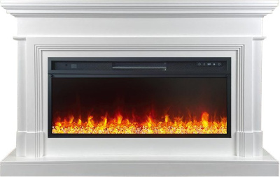 Электрокамин Coventry с очагом Vision 42 LED Royal Flame, белый