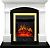 Электрокамин Langford с очагом Majestic FX Brass Royal Flame, белый