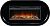 Электрокамин Ellips с очагом Vision 42 LOG LED Royal Flame, черный