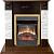 Электрокамин Hamburg с очагом Royal Flame Majestic FX Brass, темный орех и сланец 