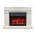 Электрокамин Lindelse 26 WT с очагом от RealFlame MoonBlaze Deluxe, белый