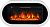 Электрокамин Ellips с очагом Vision 42 LOG LED Royal Flame, белый с черным