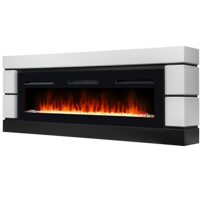 Электрокамин Moderno Long с очагом Electrolux EFP/P-1600ULS, белый с черным