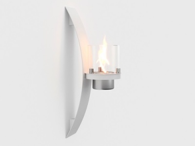Настенный биокамин Олимпус D, белый Lux Fire