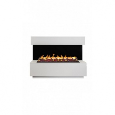 Электрокамин Modern WT с очагом от RealFlame Cassette 1000 3D, белый