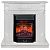Электрокамин Ottawa WT с очагом от RealFlame Majestic Lux Black, белое золото
