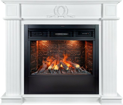 Каминокомплект Modena с очаг Design B800RF 3D Royal Flame, бьянко белый