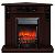 Электрокамин Dominica Corner DN с очагом от RealFlame Fobos S Lux /Majestic S Lux, темный орех